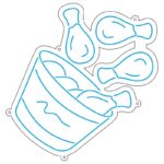 طرح نئون بستنی چوبی – وکتور خوراکی تابستانی