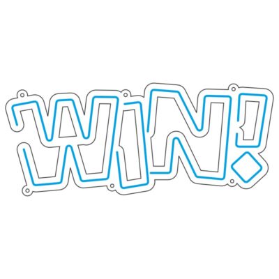 طرح نئون نوشته WiW – وکتور متنی فانتزی به معنی پیروزی