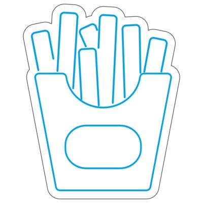 طرح نئون ظرف سیب زمینی سرخ کارده| فایل فست فود