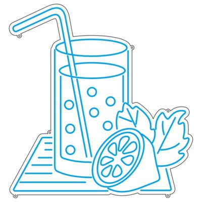 طرح نئون نوشیدنی لیموناد – وکتور تابستانی و کافیشاپ