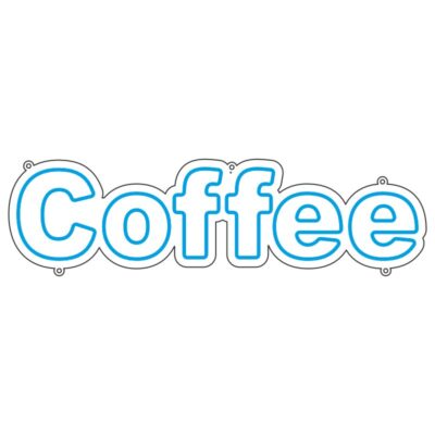 طرح نئون نوشته COFFEE – وکتور متن نئون کافی‌شاپ
