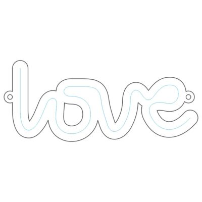 طرح نئون نوشته Love – وکتور عاشقانه و رمانتیک