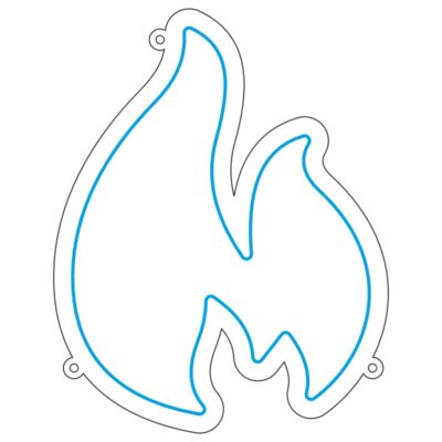 طرح نئون شعله آتش – وکتور انرژی و هیجان