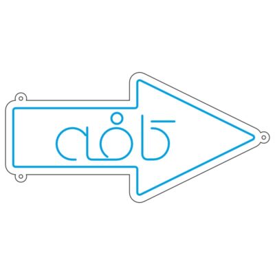 طرح نئون فلش تابلو کافیشاپ – وکتور جهتنما