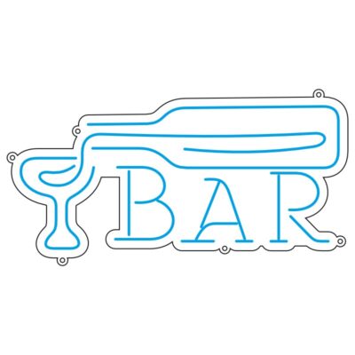 دانلود طرح نئونفلکسی BAR مخصوص تابلو کافیشاپ و بار