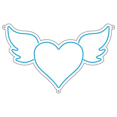 طرح نئون قلب بالدار – وکتور عاشقانه و تزئینی