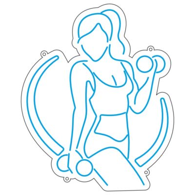 طرح نئون دختر فیتنس – وکتور اسپرت و باشگاهی