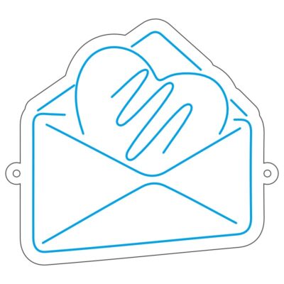 طرح نئون پاکت نامه عاشقانه – وکتور Love Letter