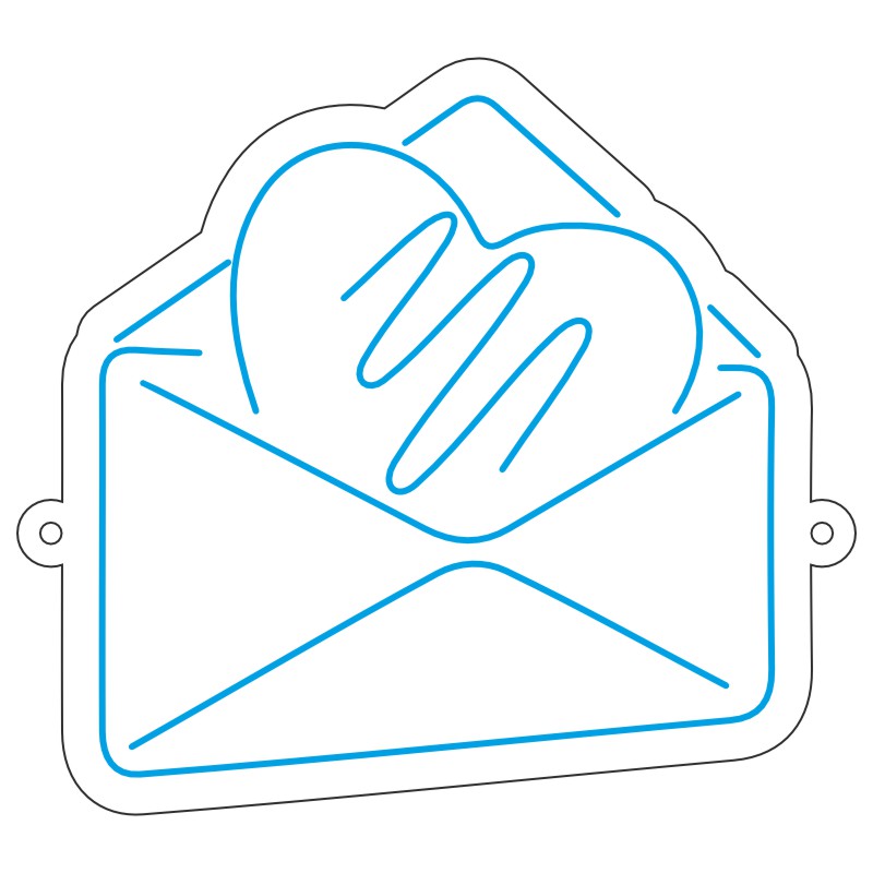 طرح نئون پاکت نامه عاشقانه – وکتور Love Letter 12 design 376 1 برگر نئون