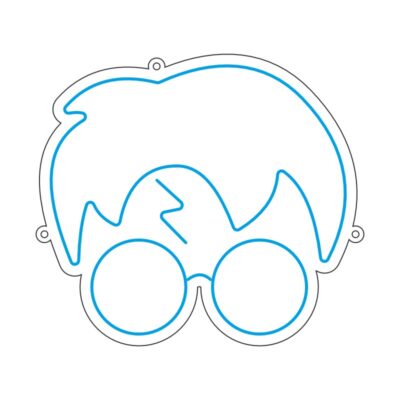 طرح نئون چهره کارتونی با عینک