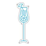 طرح نئون لیوان آبمیوه - فایل وکتور کوکتل