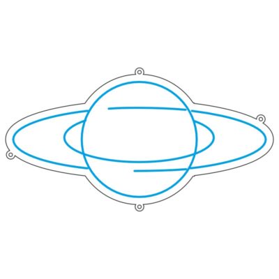 طرح نئون سیاره زحل