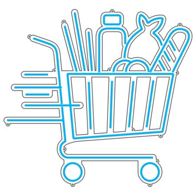 طرح نئون سبد خرید