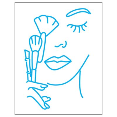طرح نئون چهره و قلم‌مو