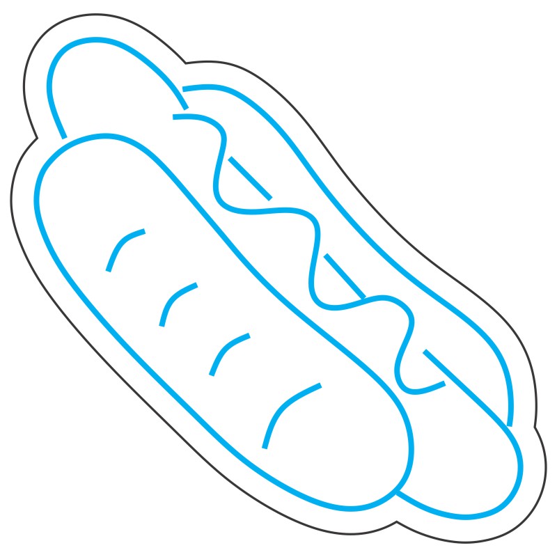 طرح نئون هاتداگ 5 design 410 1 fries neon vector