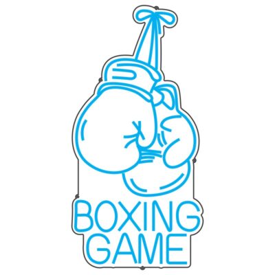 طرح نئون بوکسینگ گیم - فایل وکتور دستکش بوکس
