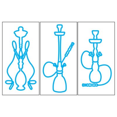 طرح نئون مجموعه قلیانها