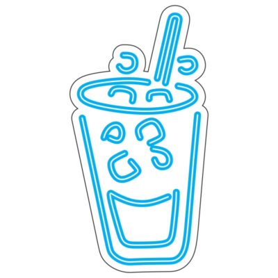 طرح نئون نوشیدنی خنک