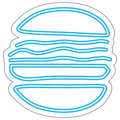 طرح نئون برگر چند لایه