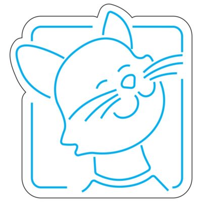 طرح نئون گربه فانتزی