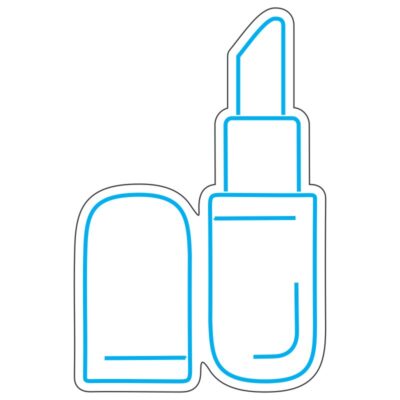 طرح نئون رژ لب آرایشی