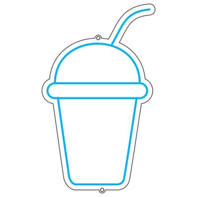 طرح نئون اسموتی و نوشیدنی سرد