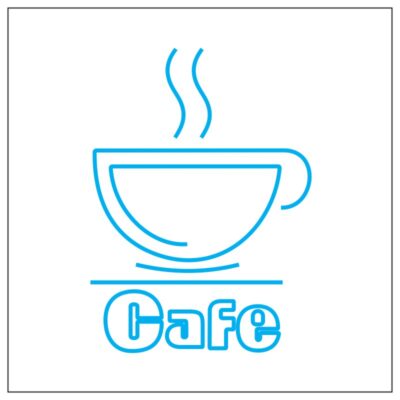 طرح نئون فنجان قهوه کافه