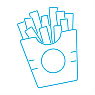 طرح نئون سیبزمینی فستفودی