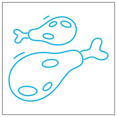 طرح نئون مرغ سوخاری