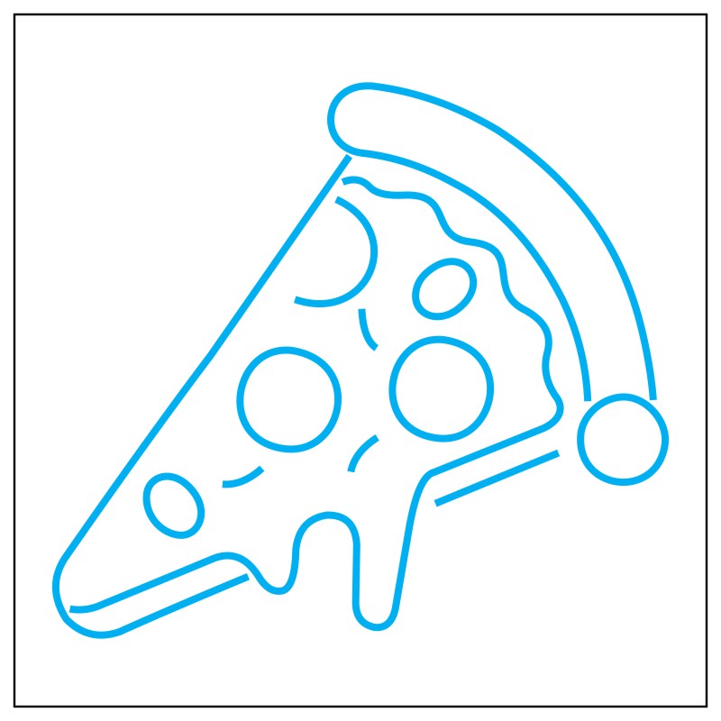 طرح نئون پیتزا با برش مثلثی 1 design 439 1 pizza neon
