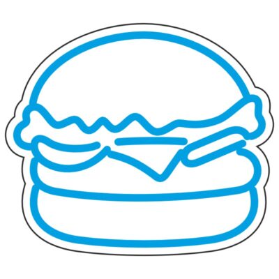 طرح نئون همبرگر – طرح فستفود و رستوران