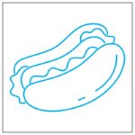 طرح نئون هات‌داگ فست‌فود