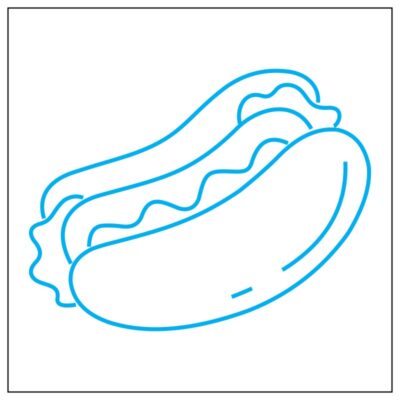 طرح نئون هات‌داگ فست‌فود