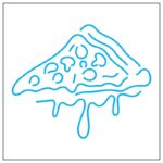 طرح نئون پیتزا فست‌فود