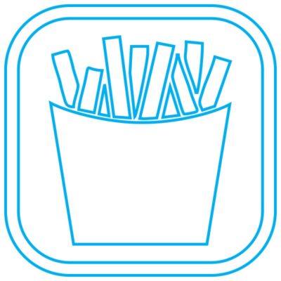 طرح نئون سیبزمینی سرخکرده