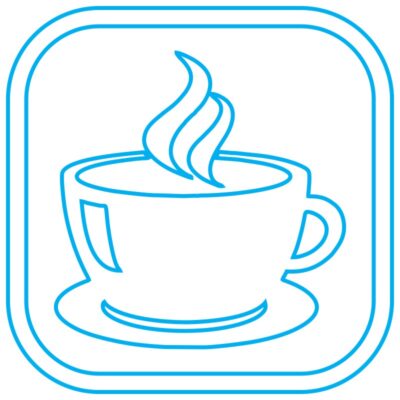 طرح نئون فنجان قهوه کافه
