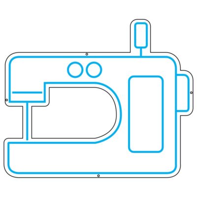 طرح نئون چرخ خیاطی