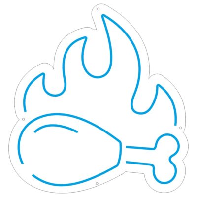 طرح نئون مرغ کبابی – طرح نئون فستفود