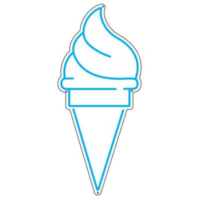 طرح نئون بستنی قیفی