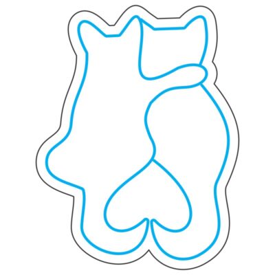 طرح نئون  دوستانه گربه ها