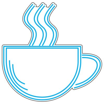 طرح نئون فنجان قهوه