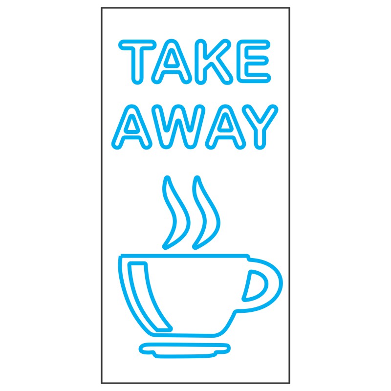 طرح نئون تیک اوی | take away 2 design 488 1 قهوه نئون