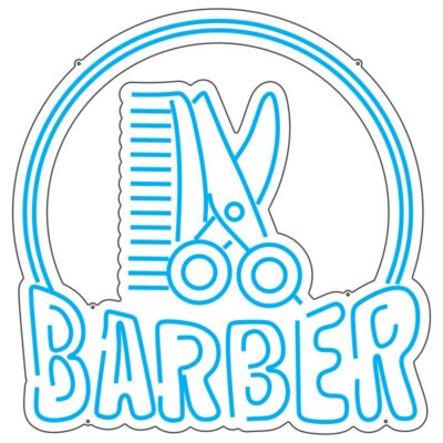 طرح نئون آرایشگاه مردانه