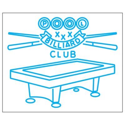 طرح نئون بیلیارد کلاب