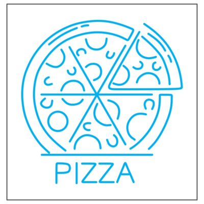 طرح نئون پیتزا برشی