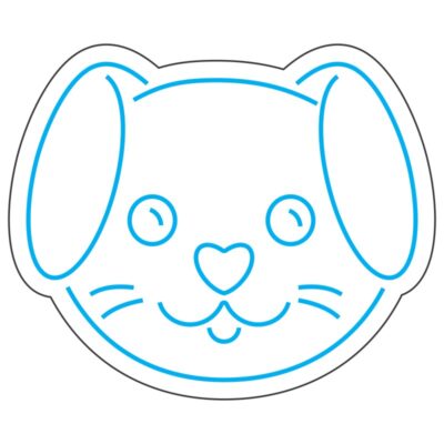 طرح نئون صورت خرگوش