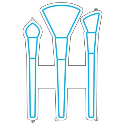 طرح نئون براش آرایشی