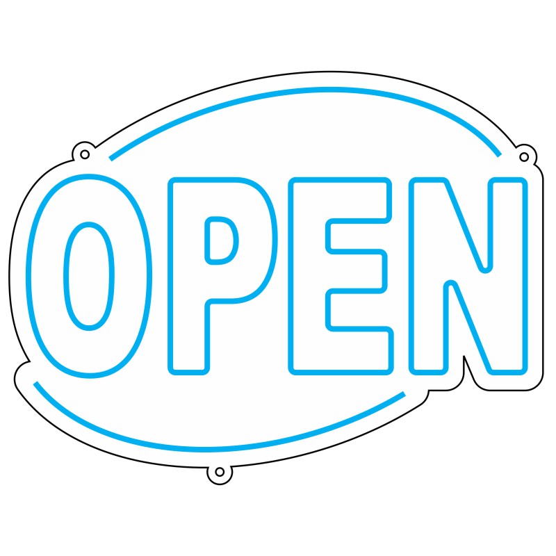 طرح نئون نوشته OPEN 2 design 542 1 قلب