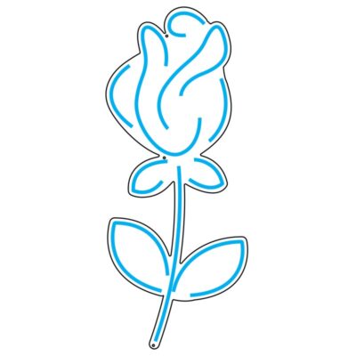 طرح نئون گل رز
