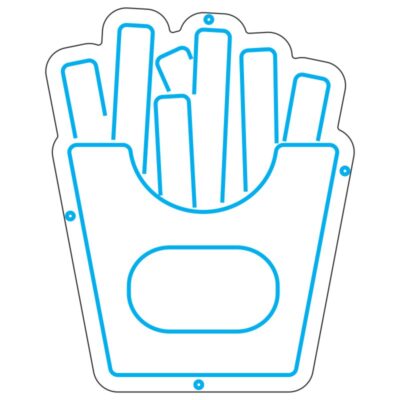 طرح نئون سیبزمینی سرخکرده